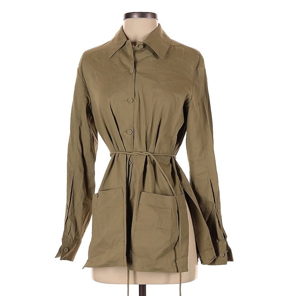 Perfect Condition Theory Olive Utility Blouse